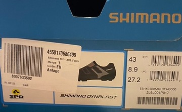 Туфли SPD MTB SH-XC100, черные, размер 43