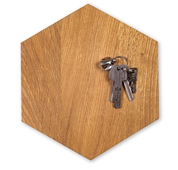 DREWNIANE PANELE ŚCIENNE HEKSAGON MAGNETYCZNY MINI KASZTAN