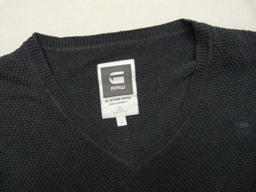 G-STAR RAW Lockstar V Knit męski bawełniany sweter V-Neck M