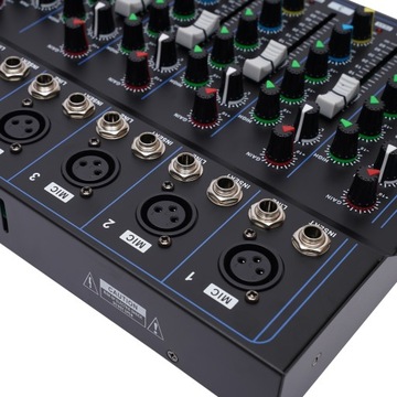 7-канальный живой аудио USB Bluetooth-микшер Аудио DJ Музыкальное шоу