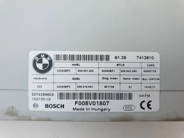 BMW F15 F30 F45 F46 F48 MODUL ŘÍZENÍ KRYT 7412610