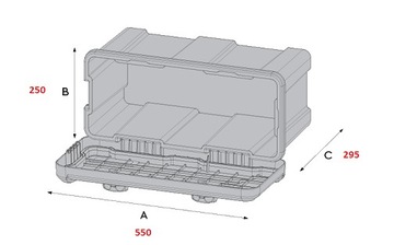 ЯЩИК ДЛЯ ИНСТРУМЕНТОВ DAKEN BLACKIT 550x250x295 TIR