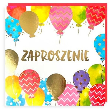 Zaproszenia na imprezę, uniwersalne, firmowe party mix 5 szt Duże PMZ114