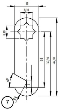 SISO LONG МЕБЕЛЬНЫЙ ЗАМОК ДЛЯ ШКАФОВ