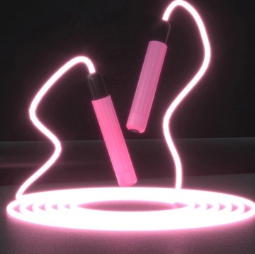 СКАкалКА СВЕТОДИОДНАЯ ОСВЕЩЕНИЕ 275см, РЕГУЛИРУЕМАЯ, РОЗОВАЯ