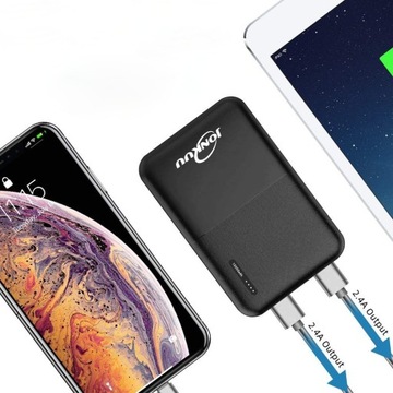 ПОРТАТИВНОЕ ЗАРЯДНОЕ УСТРОЙСТВО MINI POWERBANK 10000 мАч 2×USB/Micro USB/USB-C POWER BANK