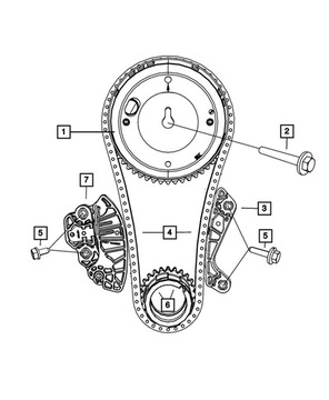 Rozrząd łańcuch ślizgi Chrysler Jeep Dodge 5.7 6.4 V8 HEMI 2009-2023
