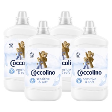4X COCCOLINO FRESH & SOFT SENSITIVE PURE PŁYN DO PŁUKANIA TKANIN 1700ML