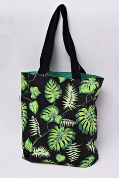 Torba na zakupy Shopperka Szoperka siatka na zakupy liście monstera