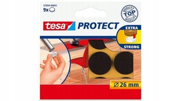 TESA Okrągłe podkładki FILCOWE brąz 9 SZT! 26 mm