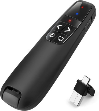 БЕСПРОВОДНОЙ ПРЕЗЕНТЕР С ЛАЗЕРНОЙ УКАЗКОЙ 2.4G USB-A И USB-C 2В1 15M