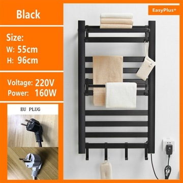 CZARNY 1 styl Lewy Elektryczny podgrzewacz do ręcz