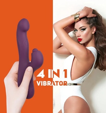 Вибратор Rabbit Patting для женщин, стимулятор клитора с подогревом 4 в 1