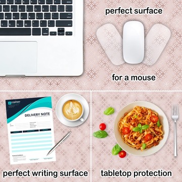 Защитный коврик 120х60 для письменного стола Пастель Розовый