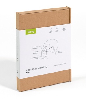 Маска для лица Vitberg Mini Shield косметическая медицинская 2 шт L Черный