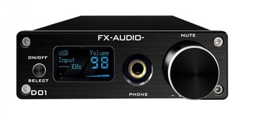 KONWERTER AUDIO DAC FX-AUDIO DAC-FX-D01 WZMACNIACZ KARTA DŹWIĘKOWA