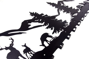 Wieszak ścienny na ubrania i klucze JELENIE na LEŚNEJ POLANIE XL 70 cm hit!