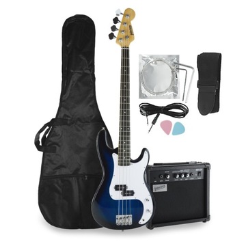 Zestaw gitara basowa elektryczna wzmacniacz akcesoria gitara do nauki