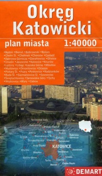 OKRĘG KATOWICKI mapa 1:40 000 DEMART 2019