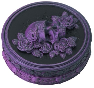 Memento mori - магнитный контейнер для кубиков РПГ - коробка/органайзер/футляр D