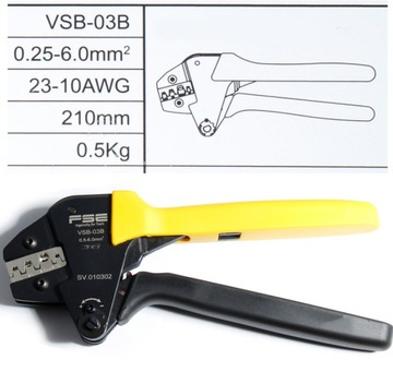 ОБЖИМНЫЙ ИНСТРУМЕНТ ДЛЯ АВТОМОБИЛЬНЫХ РАЗЪЕМОВ 0,25 ~ 6,0 мм2 23-10AWG