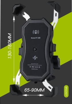 ДЕРЖАТЕЛЬ ДЛЯ МОТОЦИКЛА QI QC3.0 ИНДУКЦИОННЫЙ ТЕЛЕФОН