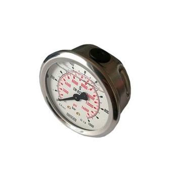 Manometr glicerynowy D63 0-1000 bar wejście tylne 1/4
