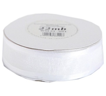 Wstążka szyfonowa z lamówką satynową 25mmx22mb