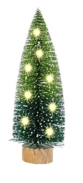 20 CM MINI CHOINKA LED ŻÓŁTY FIGURKA SZTUCZNA ZIELONA STROIK