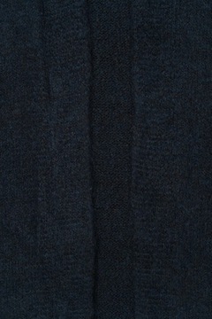 New Look Długi Luźny Granatowy Sweter Narzutka Kieszenie z Wełną XL 42
