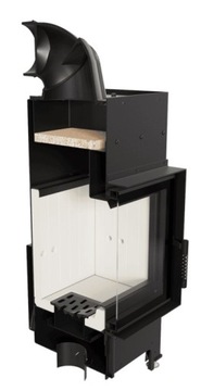 Каминная вставка камин FLOKI M LEFT BLACK CORNER 10kW LUFTY FRAME SET