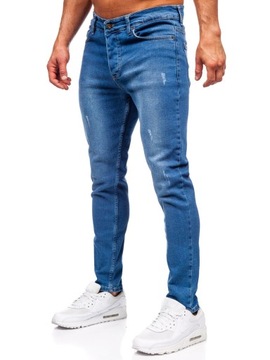 SPODNIE JEANSOWE MĘSKIE SLIM FIT GRANATOWE 6458 DENLEY_31/M