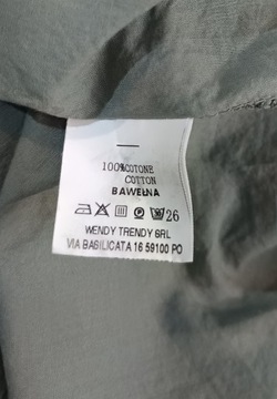 WŁOSKA SUKIENKA Wendy Trendy BAWEŁNA bawełniana NA LATO r. M L XL XXL khaki