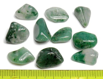Chalcedon Zielony, drobne otoczaki , Zestaw 20g