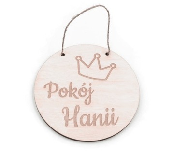 Drewniana TABLICZKA na drzwi Pokój Księżniczki