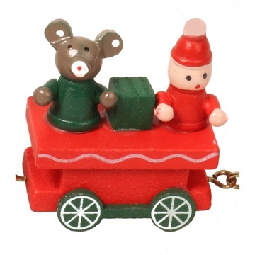 РОЖДЕСТВЕНСКИЙ ПОЕЗД ДЕРЕВЯННЫЙ ОРНАМЕН ПОДАРОК