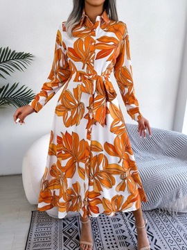 SUKIENKA ELEGANCKA LETNIA DAMSKA MAXI PLAŻOWA BOHO, L