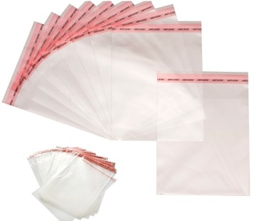 20cmx30cm WORKI WORECZKI FOLIOWE Z KLEJEM KLEJĄCE woreczki z taśmą klejącą