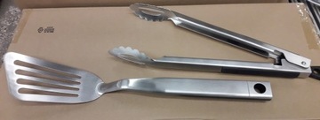 Przybory do grilla Duży zestaw Łopatka szczypce