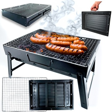 GRILL WĘGLOWY GRILL TURYSTYCZNY WĘGLOWY 43 x 30 cm