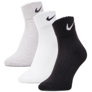 Nike ponožky ponožky mix vysoké bavlna froté SX4926-901 3 pár L