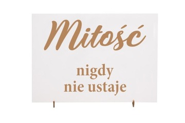 Tabliczki hymn o miłości 30x42 ślub wesele