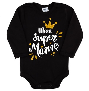 Body długi rękaw MAM SUPER MAMĘ DZIEŃ MAMY r. 98