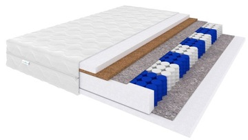 Materac 140x200 PRESTIGE Kokos 26cm H4 / H5 twardy sprężynowy kieszeniowy