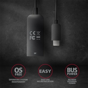 Конвертер/адаптер RVC-DP USB-C -> DisplayPort,