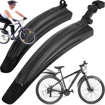 2x ВЕЛОСИПЕДНЫЕ КРЫЛЬЯ ПЛАСТИКОВЫЕ РЕГУЛИРУЕМЫЕ УНИВЕРСАЛЬНЫЕ 24–29 ДЮЙМОВ