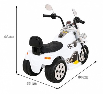 Мотоцикл Hot Chopper Белый