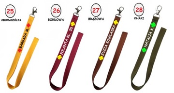 Smycz na klucze z nadrukiem - czterolistna koniczynka