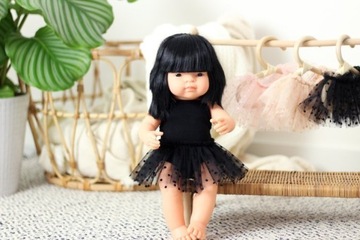 Strój Baletnicy Czarny : Body + Spódniczka tutu- Paola Reina Miniland