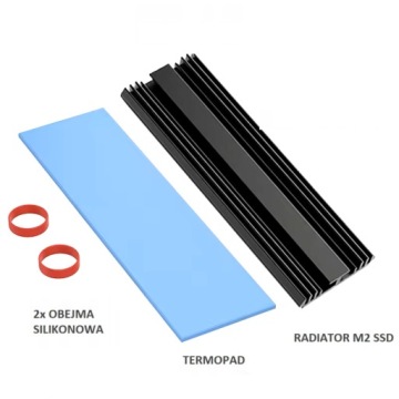 Пассивный алюминиевый радиатор для охлаждения накопителя SSD 2280 M.2 NVME 5 мм